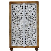 Indian Hand Carved Solid Wooden Cabinet D55